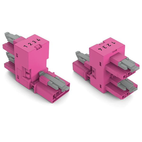 h-distribution connector 4-pole Cod. B pink image 2