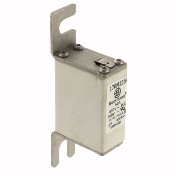 Fuse-link, high speed, 50 A, AC 690 V, DIN 000, 21 x 40 x 100 mm, gR, DIN, IEC, single indicator image 4