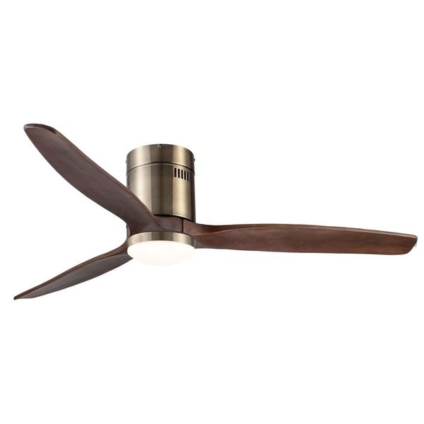 Yen DC LED Ceiling Fan 15W 1500Lm CCT Dark Wood image 1