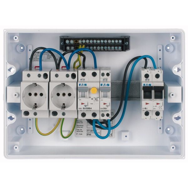 PV DBO 1-phase, 1x RCBO 1x MCB 1x HS 2x socket image 4