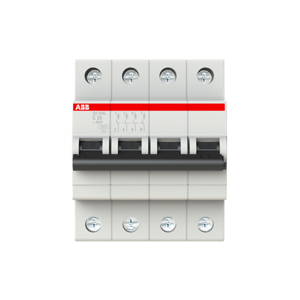 SH204L-C20 Miniature Circuit Breaker - 4P - C - 20 A image 1