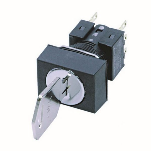 Selector switch, rectangular, key-type, 3 notches, maintained, IP65, k image 4