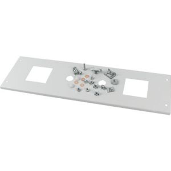 Front cover, +mounting kit, for meter 4x72 +1S, HxW=150 B=600mm, grey image 2