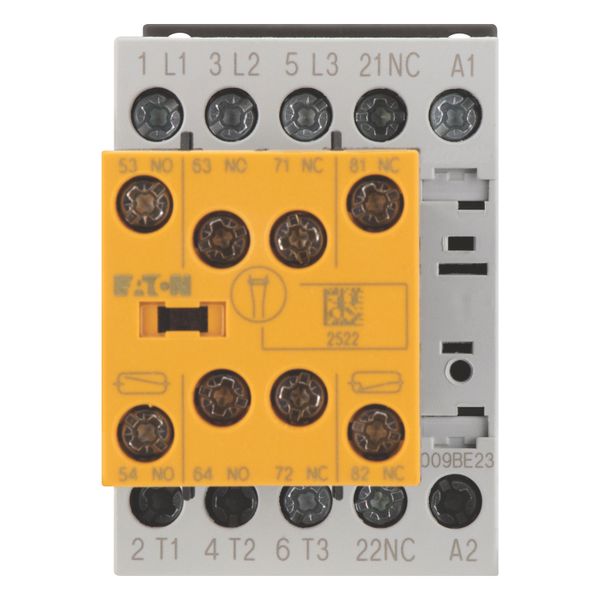 Safety contactor, 380 V 400 V: 4 kW, 2 N/O, 3 NC, 230 V 50 Hz, 240 V 60 Hz, AC operation, Screw terminals, With mirror contact (not for microswitches) image 5