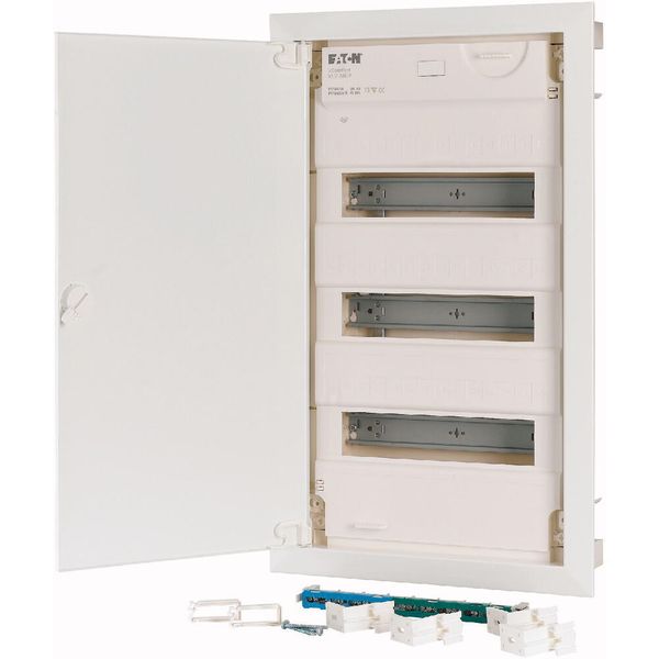 Compact distribution board-flush mounting, 3-rows, flush sheet steel door image 13