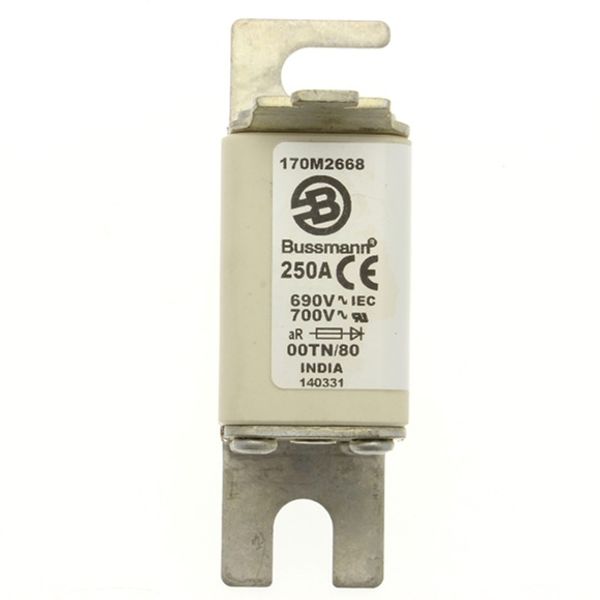 Fuse-link, high speed, 400 A, AC 690 V, DIN 00, 30 x 51 x 100 mm, aR, DIN, IEC, type T indicator image 2