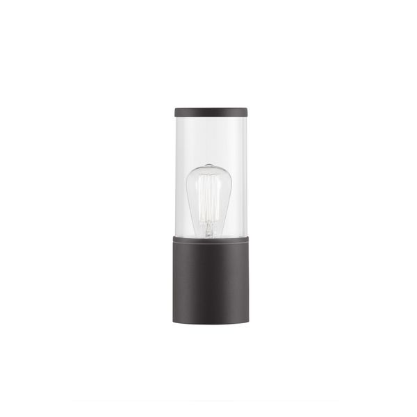 Dark Grey Aluminum & Clear Acrylic LED E27 1x12 Watt 220-240 Volt Blub Excluded IP65 D: 9 W: 12 H: 25 cm image 1