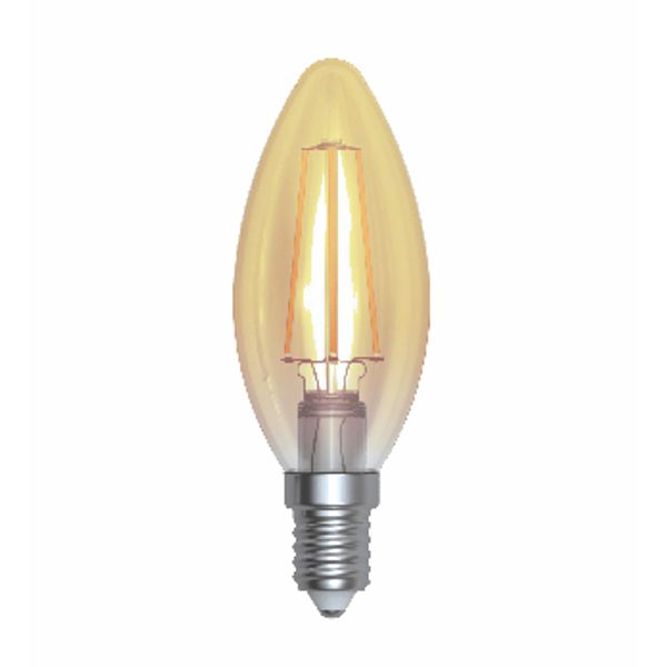 LED Bulb Filament E14 4W B35 2200K GOLD iLight image 1