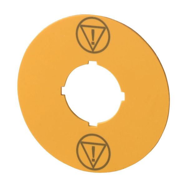 Label, emergency switching off, yellow, D = 60 mm, with IEC60417-5638 symbol image 4