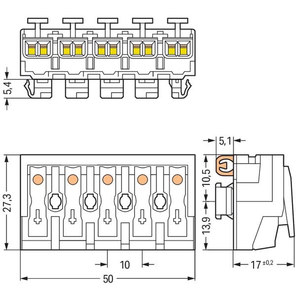 Lighting connector push-button, external for Linect® white image 6