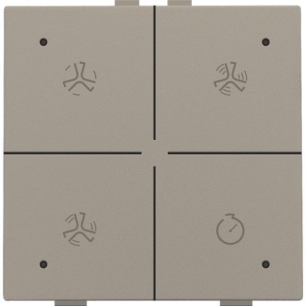 Ventilation control with LED for Niko Home Control, bronze coated image 2