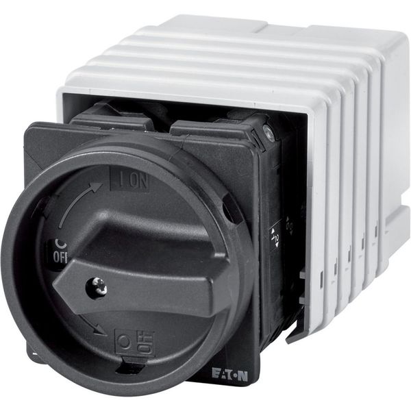 Main switch, T5B, 63 A, flush mounting, 6 contact unit(s), 12-pole, STOP function, With black rotary handle and locking ring image 2