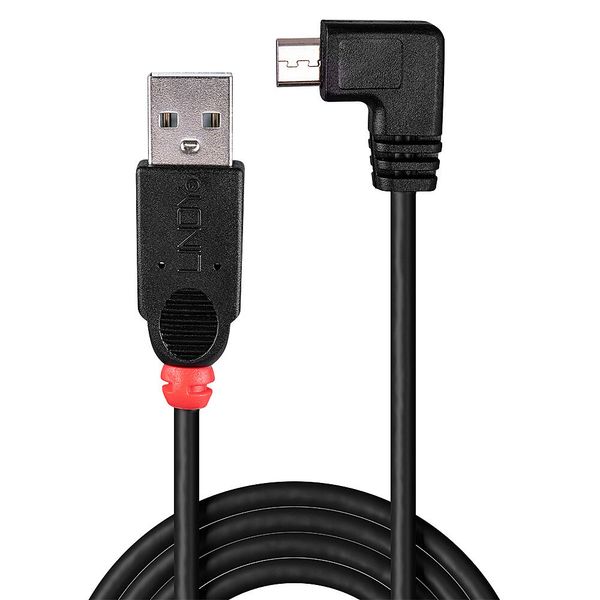 0.5m USB 2.0 Type A to Micro-B Cable, 90 Degree Right Angle For use with cameras, mobile phones and PDAs! image 2