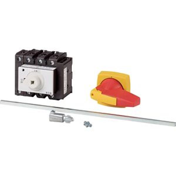 Main switch, P3, 63 A, rear mounting, 3 pole + N, 1 N/O, 1 N/C, Emergency switching off function, Lockable in the 0 (Off) position, With metal shaft f image 2