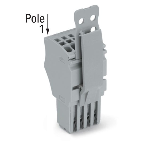 1-conductor female connector Push-in CAGE CLAMP® 1.5 mm² gray image 2