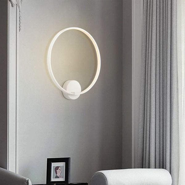 LED eclipse wall light Ø 35 cm white image 2