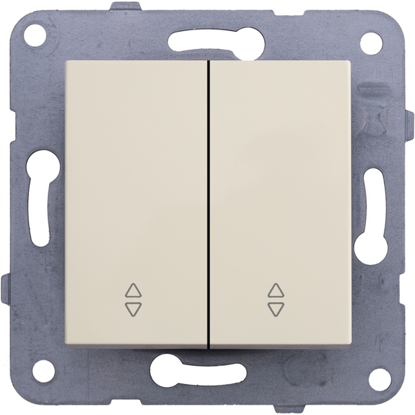 Karre-Meridian Beige Two Gang Switch-Two Way Switch image 1