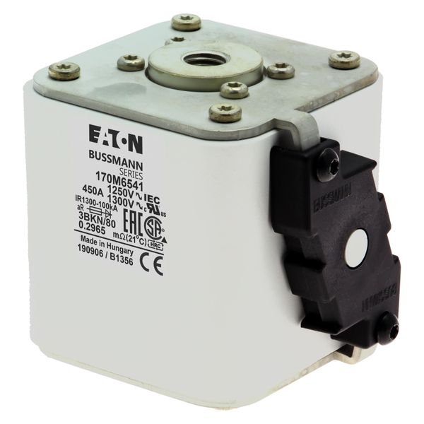 Fuse-link, high speed, 450 A, AC 1250 V, size 3, 76 x 92 x 83 mm, aR, IEC, UL, single indicator image 6