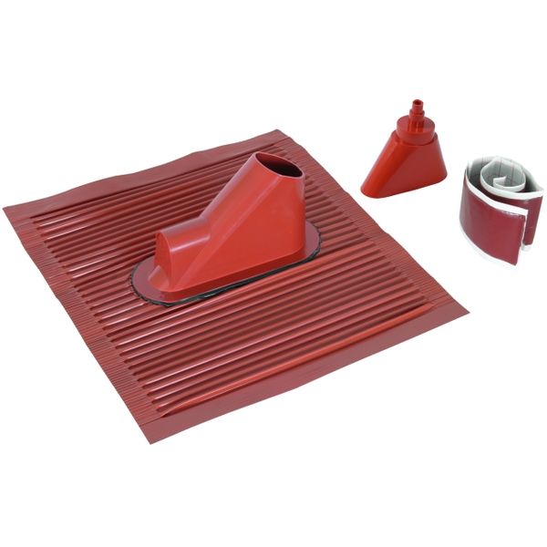 Roof bushing set (red) w. aluminium roof tile f. D 10/16/48mm image 1