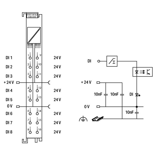 8-channel digital input 24 VDC 0.2 ms dark gray image 4