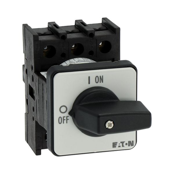 On-Off switch, P1, 25 A, flush mounting, 3 pole, with black thumb grip and front plate image 32