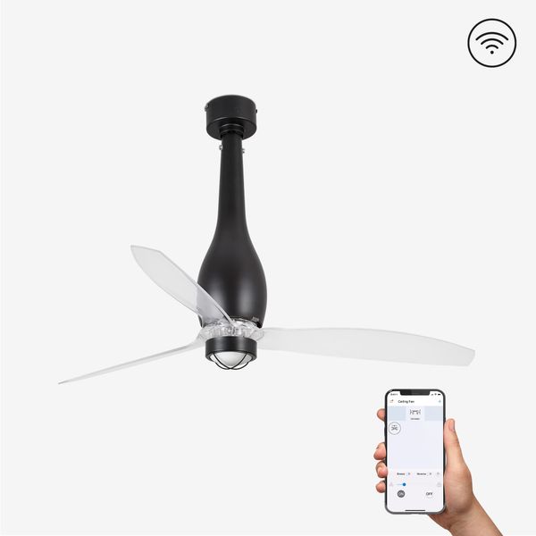 ETERFAN M LED Matt black/transparent fan DC SMART image 2