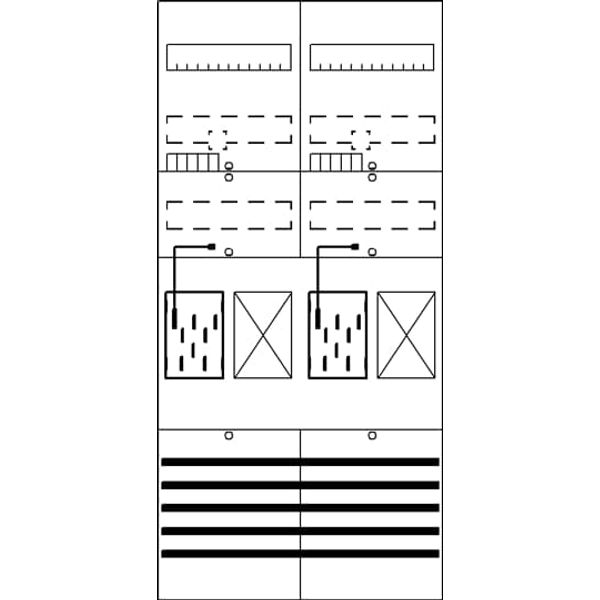 BF27L22 Meter panel, Field width: 2, Rows: 0, 1050 mm x 500 mm x 160 mm, IP2XC image 17