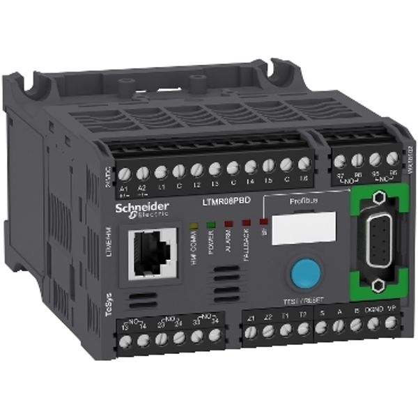 Motor Management, TeSys T, motor controller, Profibus DP, 6 logic inputs, 3 relay logic outputs, 0.4 to 8A, 24VDC image 2