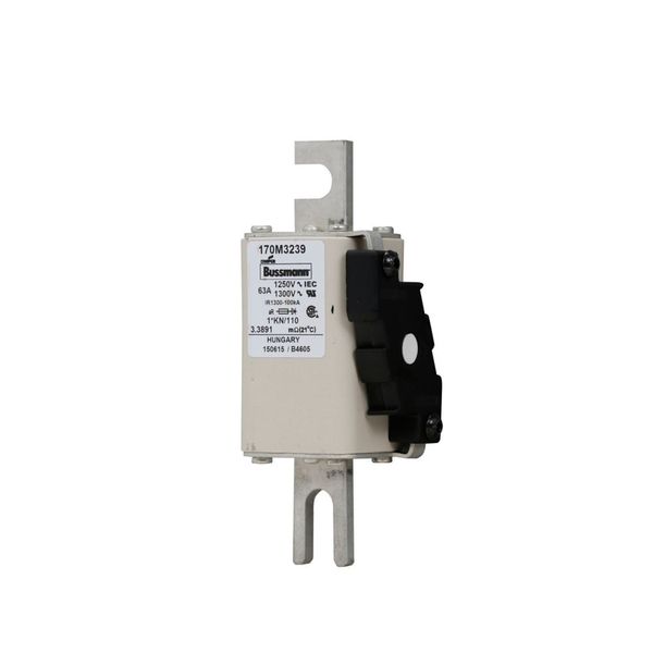 Fuse-link, high speed, 63 A, AC 1250 V, compact size 1, 45 x 58 x 138 mm, aR, DIN, IEC, type K indicator image 7