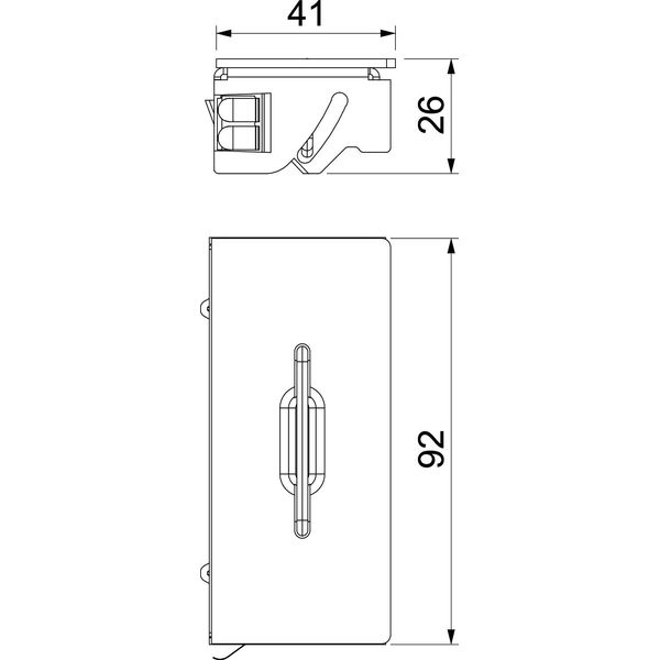 SA UDHOME4/9 M Cord outlet for UDHOME4 and UDHOME9 92,3x40x24mm image 2