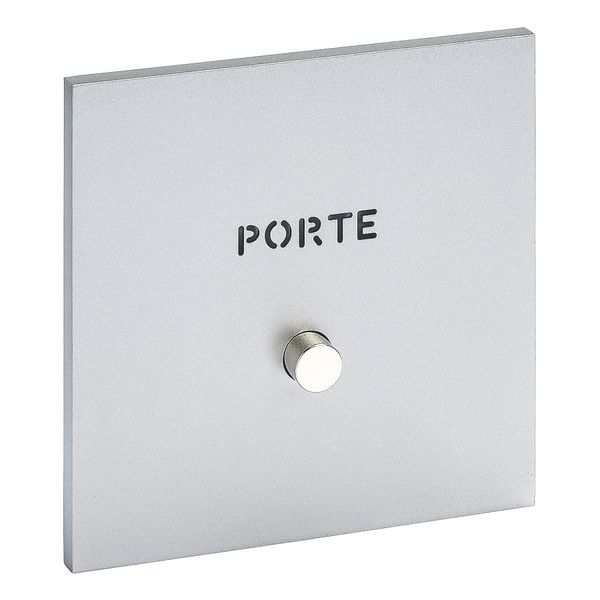 67591 Art d'Arnould universe Epure illuminated push button 1 position with marking Holder - satin steel image 1