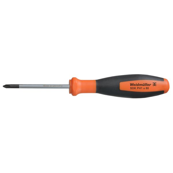 Crosshead screwdriver, Form: Philips, Size: 1, Blade length: 80 mm image 1