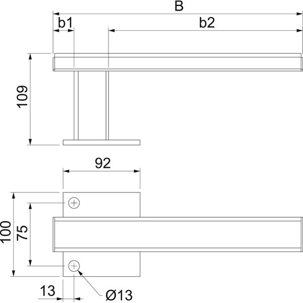 STA BKS50 FT Support bracket for walkable cable trays B=500 image 2