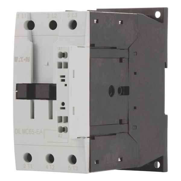 Contactor, 3 pole, 380 V 400 V 30 kW, RDC 24: 24 - 27 V DC, DC operation, Spring-loaded terminals image 2