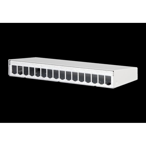 Modul surface mount housing 16 port pure white, unequipped image 2