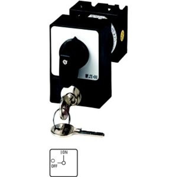 Panic switches, T0, 20 A, flush mounting, 3 pole, with black thumb grip and front plate, Cylinder lock SVA image 4