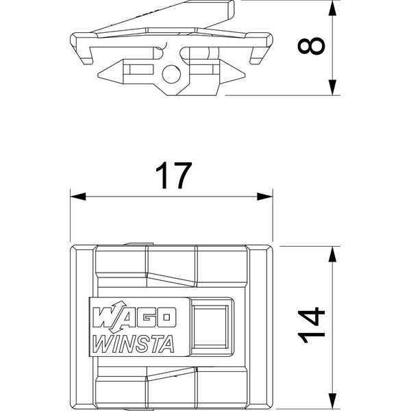 VK-WIN Locking lever for WINSTA 38x14x16 image 2