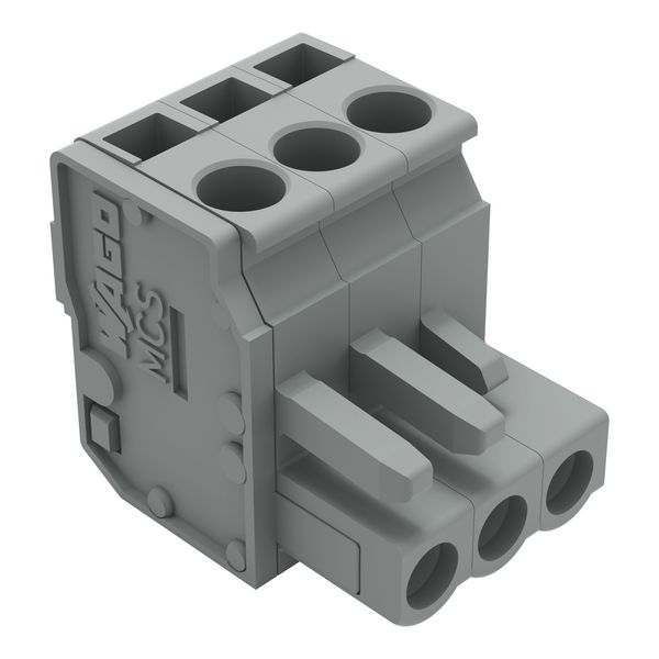 1-conductor female connector, angled CAGE CLAMP® 2.5 mm² gray image 1