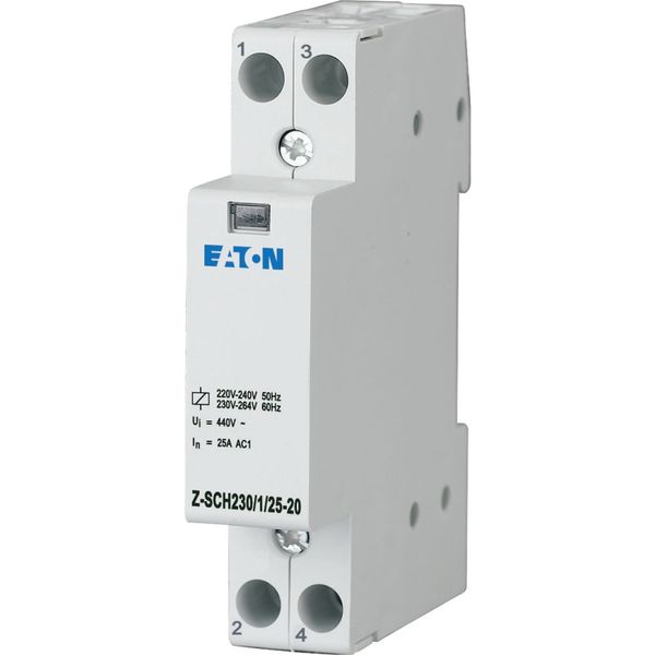 Installation contactor, 230VAC, 2N/O, 25A image 4
