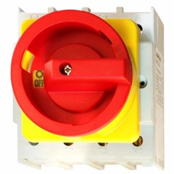 Emergency-Stop Main Switch 4-pole 4 hole mounting 80A 22kW image 1