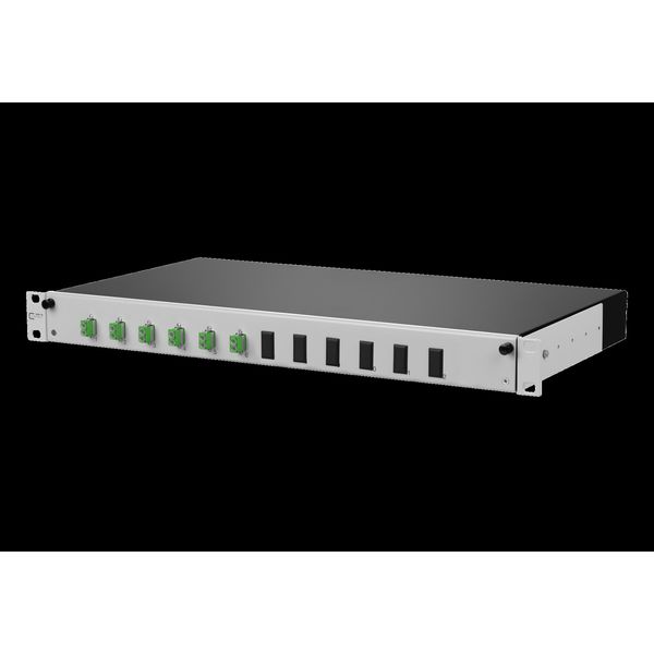 OpDAT slide patch panel splice 6xLC-D APC OS2 image 1