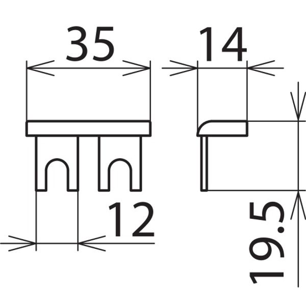 Busbar / modular wiring system single-phase, two-pole, copper 16mm² image 2