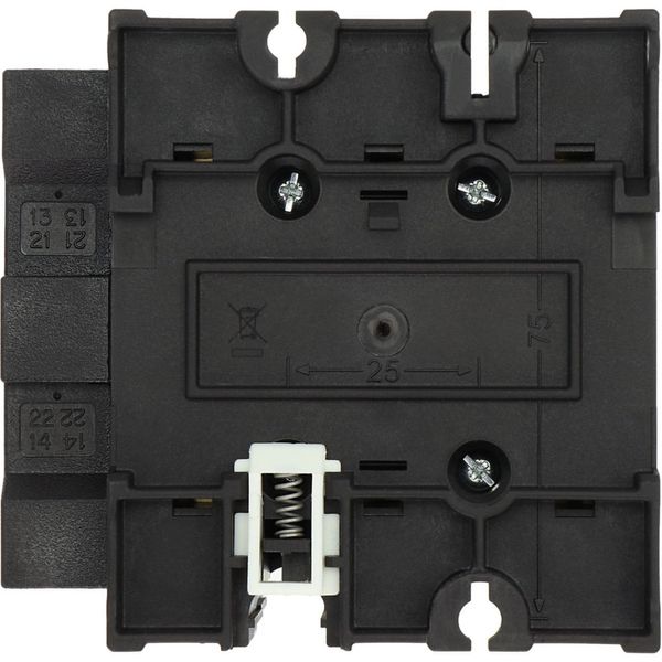 Main switch, P3, 63 A, rear mounting, 3 pole, 1 N/O, 1 N/C, STOP function, with black rotary handle and lock ring (K series), Lockable in the 0 (Off) image 30