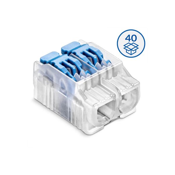 Lever wire connector SCL2 transparent / blue (box 40 pcs) image 2