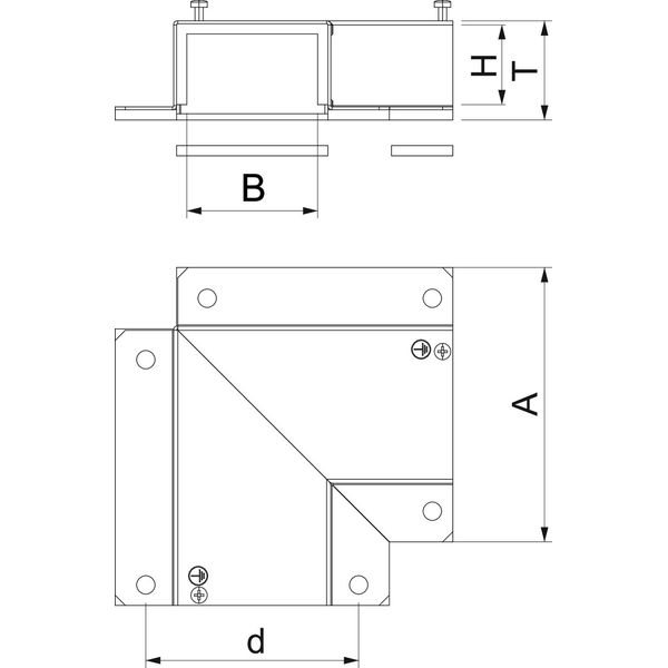 BSKM-FW 1025 FS Flat angle for wall and ceiling mounting 100x250 image 2