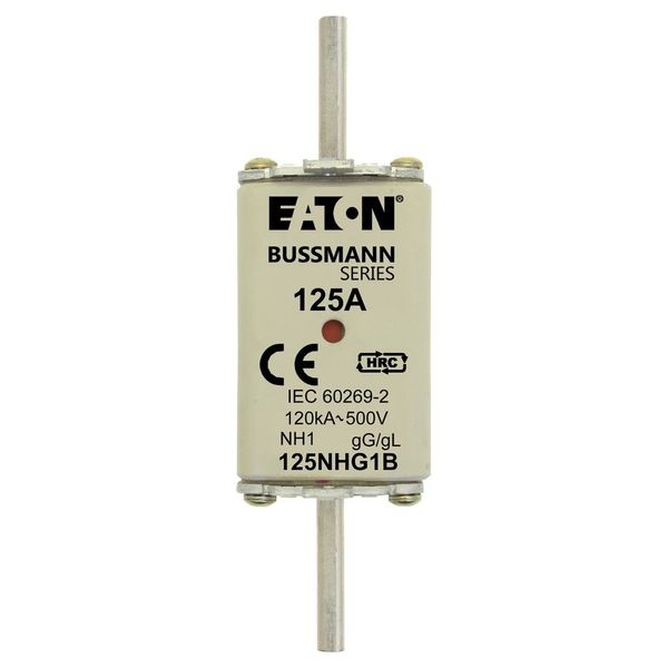 Fuse-link, low voltage, 125 A, AC 500 V, NH1, gL/gG, IEC, dual indicator image 4