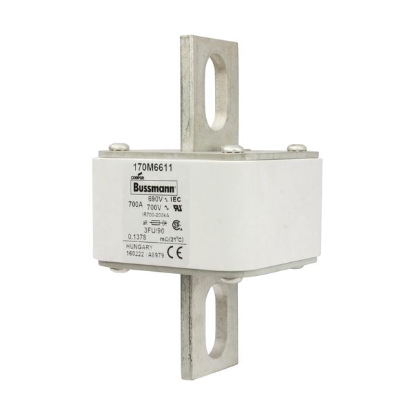 Fuse-link, high speed, 700 A, AC 690 V, size 3, 76 x 92 x 135 mm, aR, IEC, UL image 8