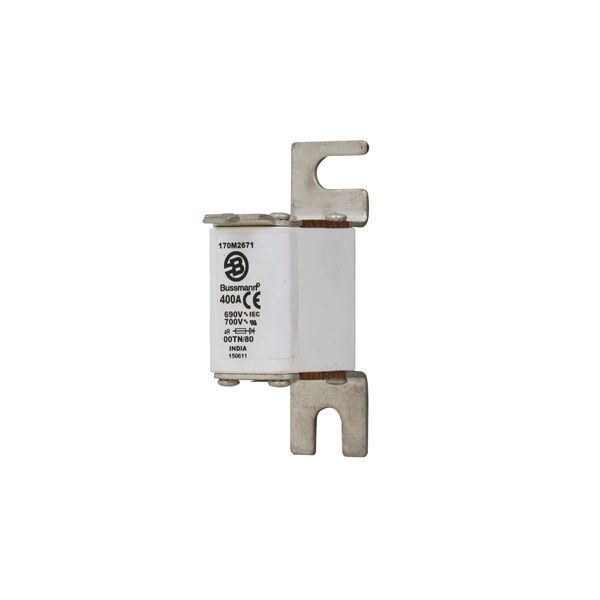 Fuse-link, high speed, 400 A, AC 690 V, DIN 00, 30 x 51 x 100 mm, aR, DIN, IEC, type T indicator image 5