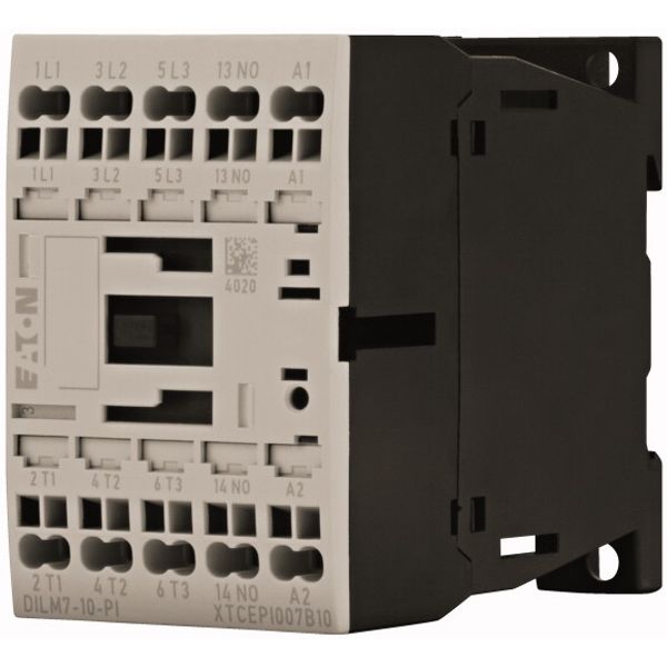 Contactor, 3 pole, 380 V 400 V 3 kW, 1 N/O, 24 V DC, DC operation, Push in terminals image 2