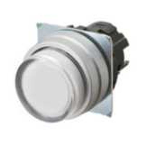 Pushbutton A22NZ Ø22, bezel brushed metal, PROJECTED, MOMENTARY, CAP C image 3